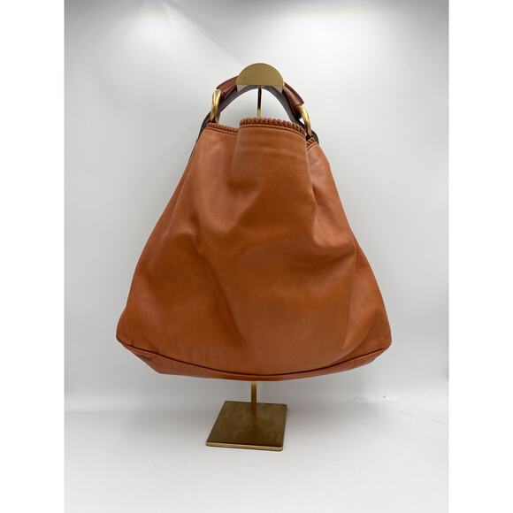Vintage Gucci Large Horsebit Hobo Light Brown Leather - Picture 1 of 16